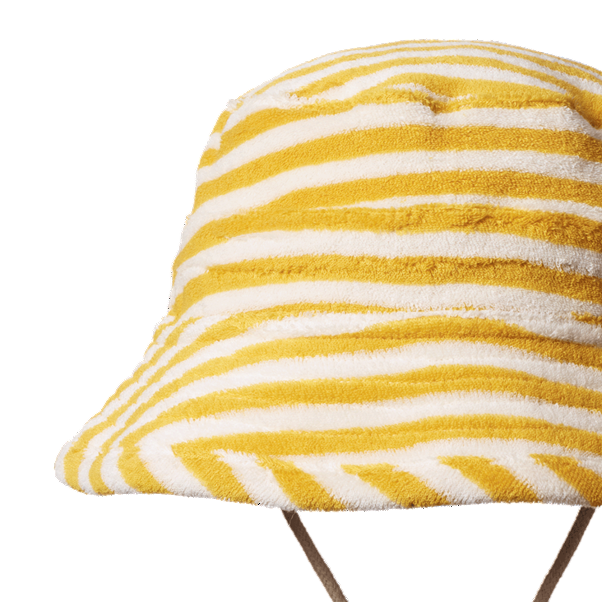 Bucket Sunhat Terry Golden Sea Stripe