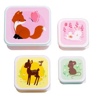 Snack Boxes, set of 4 - Forest Friends