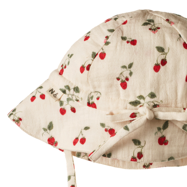 Muslin Sunhat Strawberry Blush