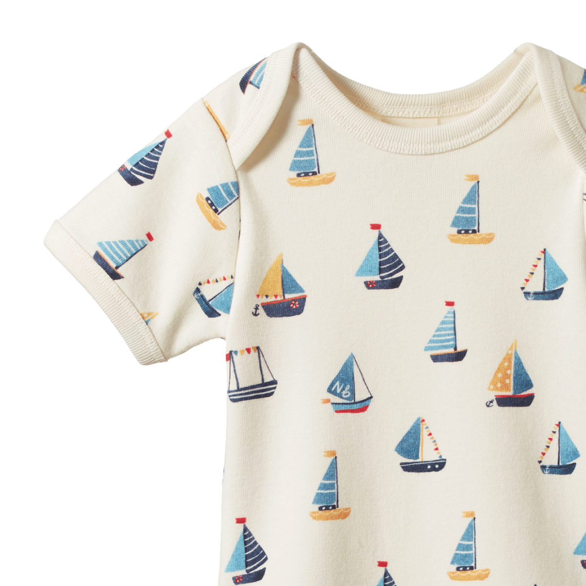 Cotton Short Sleeve Bodysuit Regatta