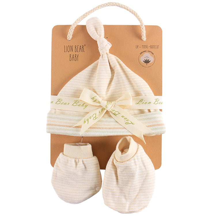 Organic Hat Booties Mitten Set