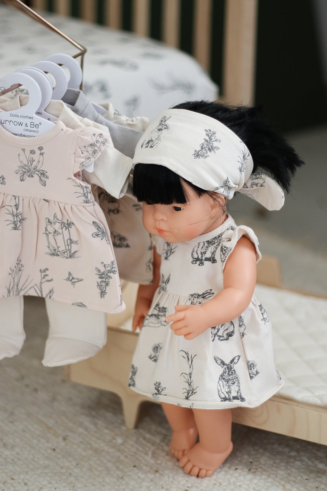 Dolls Dress - Almond Burrowers for 38cm Doll