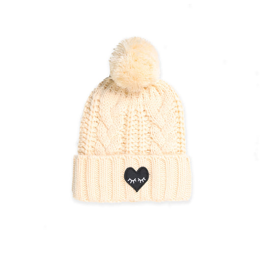 Cable Beanie - Beige