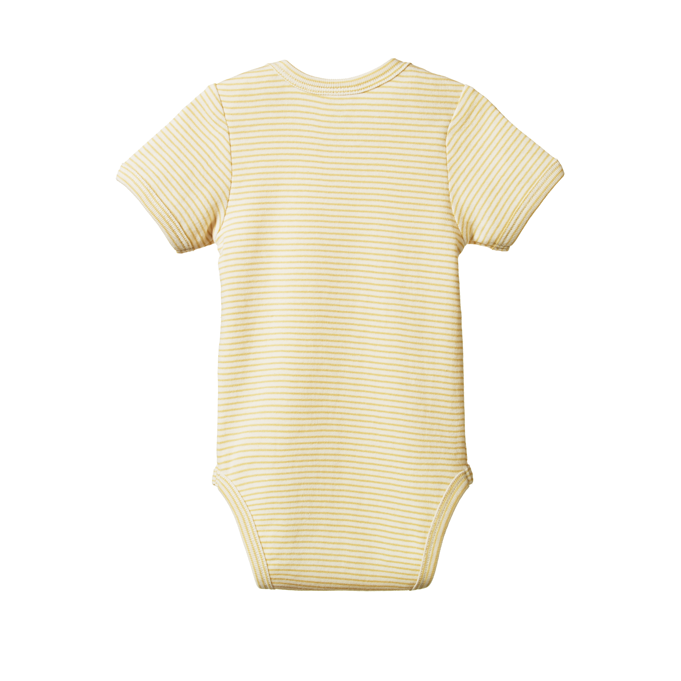 Cotton long sleeve bodysuit - sand pinstripe