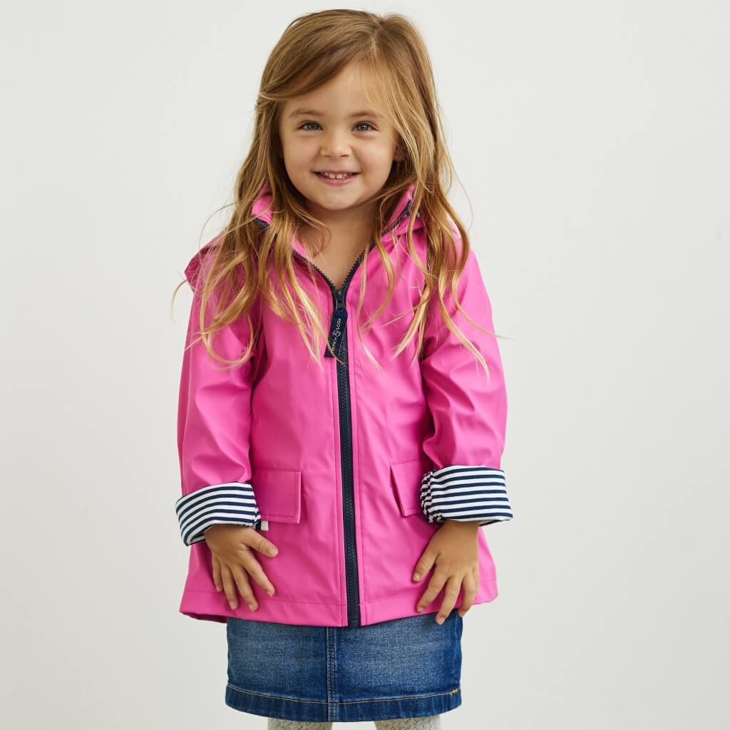 Pink Zip Raincoat