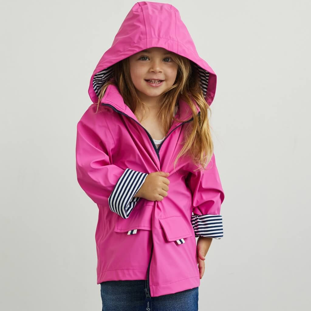 Baby pink raincoat deals