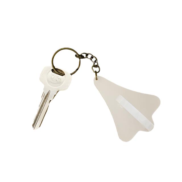 Jet Plane Keyring White