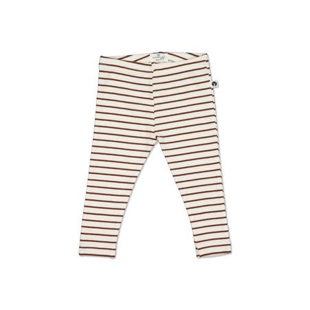 Rib Leggings Russet Stripe