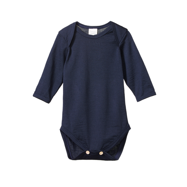 Merino Long Sleeve Bodysuit - Navy