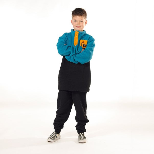 Boys Adventure Fleece - Teal Black