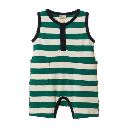 Camper Suit Peppermint Navy Stripe