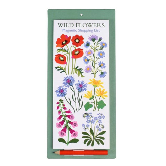 Magnetic Shopping List Wild Flowers