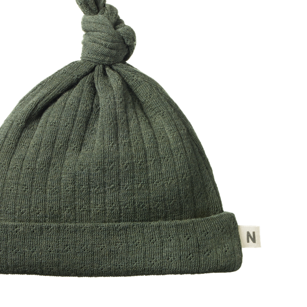 Merino Knotted Beanie Thyme