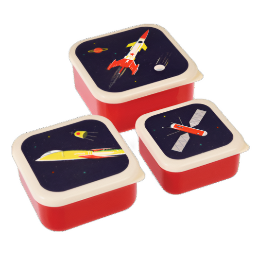Snack Boxes, set of 3 - Space Age