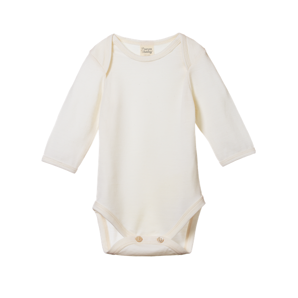 Merino Long Sleeve Bodysuit - Natural