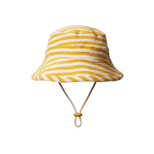 Bucket Sunhat Terry Golden Sea Stripe