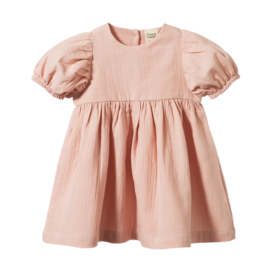 Albertine Dress Rose Dust Crinkle