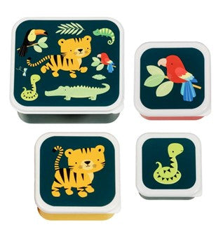 Snack Boxes, set of 4 - Jungle Tiger