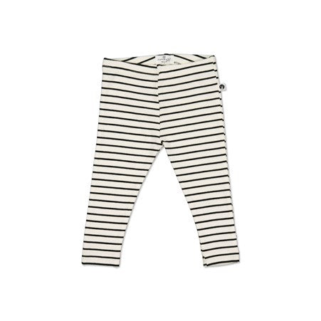 Rib Leggings Black Stripe