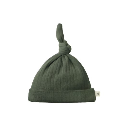 Merino Knotted Beanie Thyme