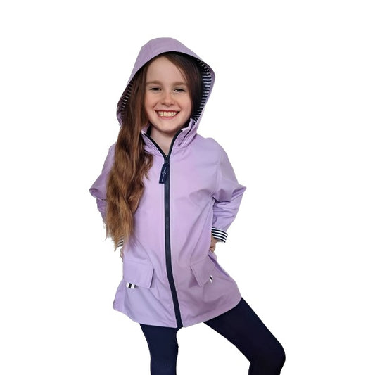 Purple Zip Unisex Raincoat