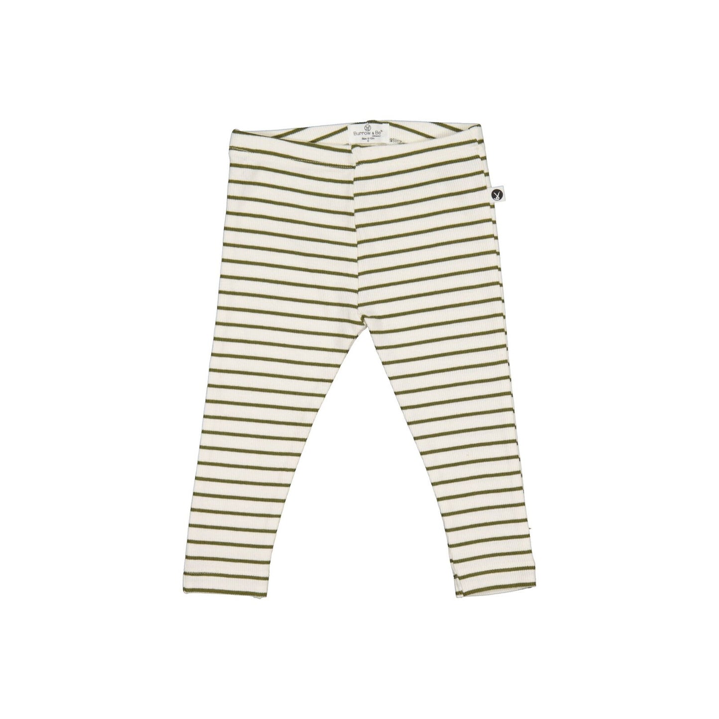 Rib Leggings Olive Stripe