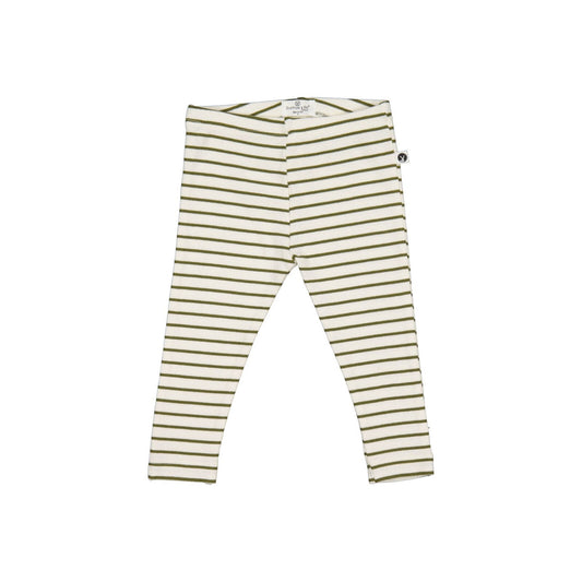 Rib Leggings Olive Stripe