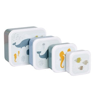 Snack Boxes, set of 4 - Ocean