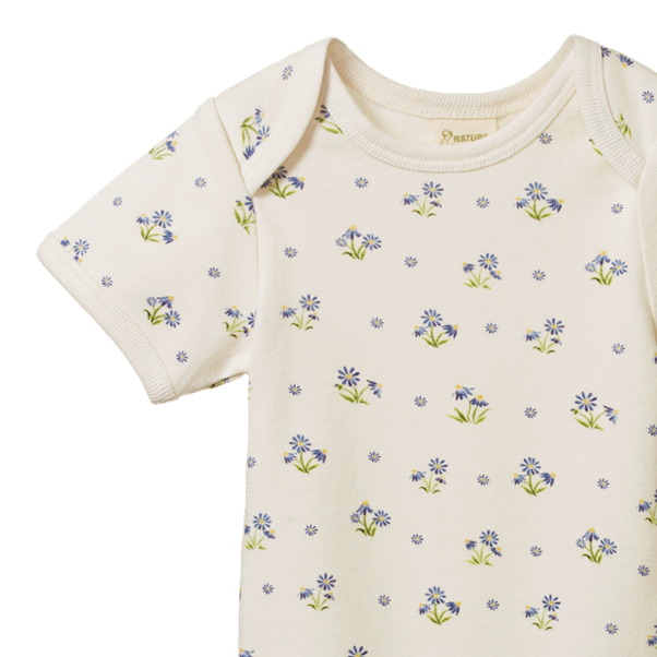 Cotton Short Sleeve Bodysuit - Daisy Daze