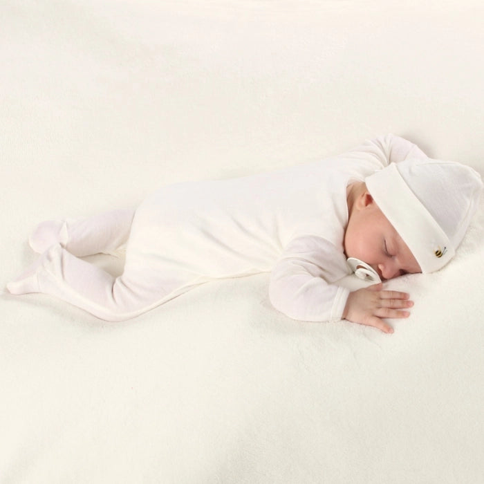 Cream Bee Merino Babygrow