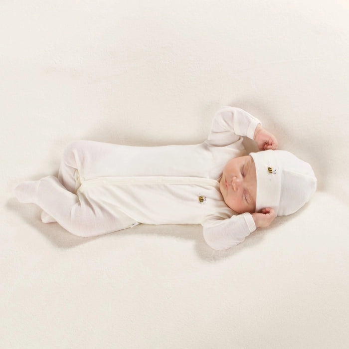 Cream Bee Merino Babygrow