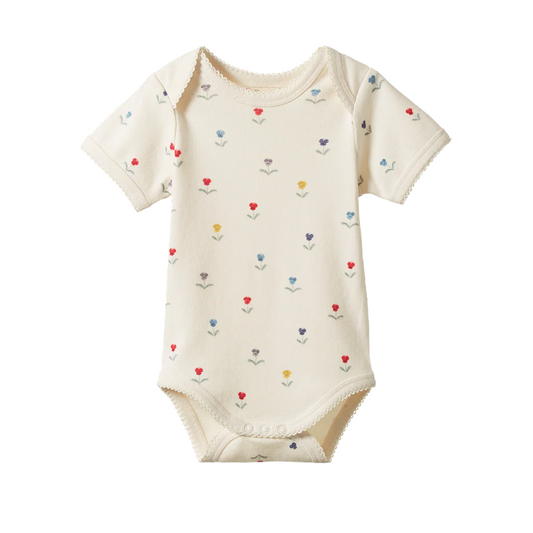 Cotton Short Sleeve Bodysuit Delphine