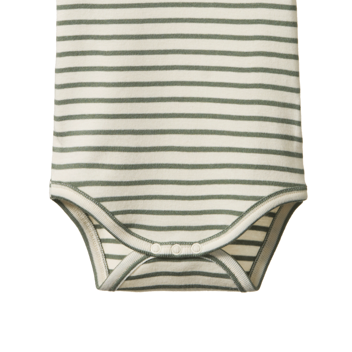 Cotton Short Sleeve Bodysuit Nettle Sailor Stripe