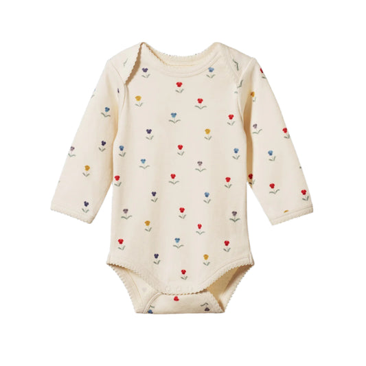 Cotton Long Sleeve Bodysuit Delphine