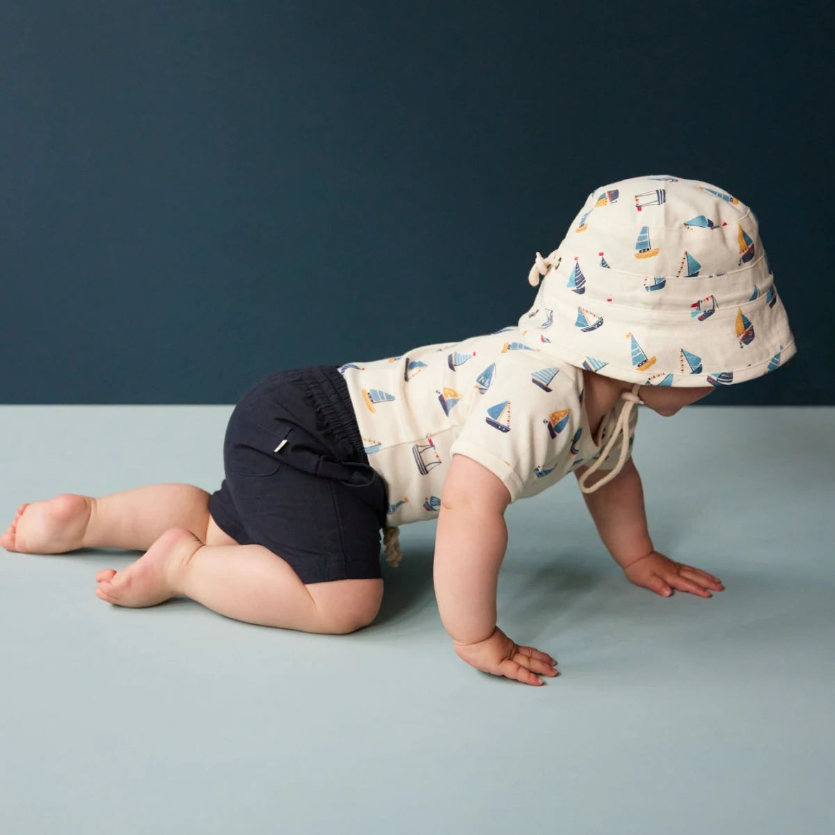Cotton Short Sleeve Bodysuit Regatta