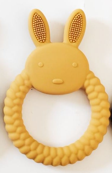 Bunny Teether Ring Mustard