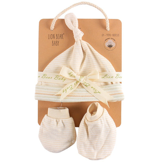 Organic Hat Booties Mitten Set