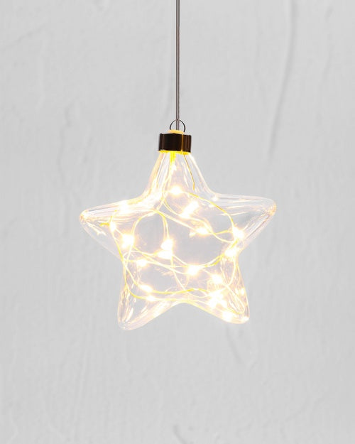 Hanging Glass Star Clear CWW