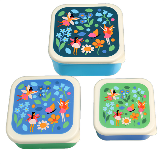 Snack Boxes, set of 3 - Fairies in the Garden