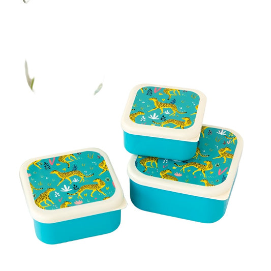 Snack Boxes, set of 3 - Cheetah