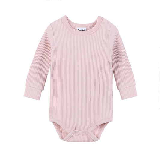 Sienna Ribbed Bodysuit - Dusty Pink