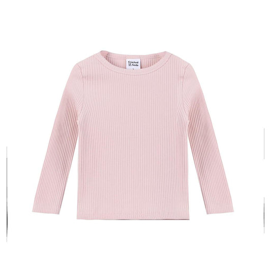 Sienna Long Sleeve Ribbed Top - Dusty Pink