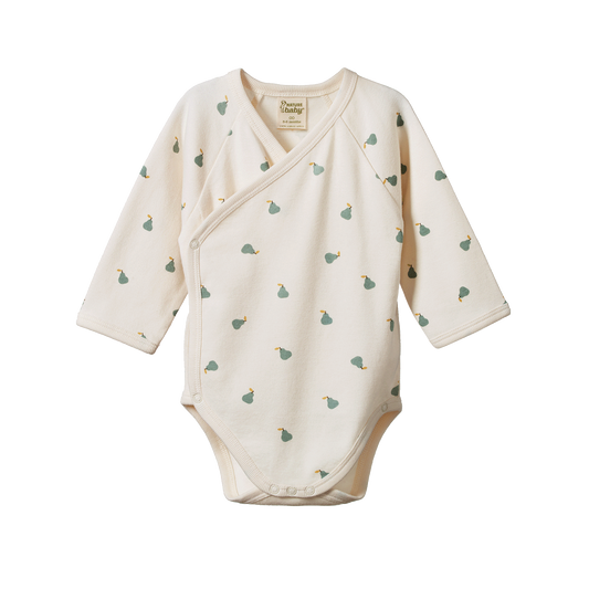 Long Sleeve Kimono Bodysuit - Petite Pear