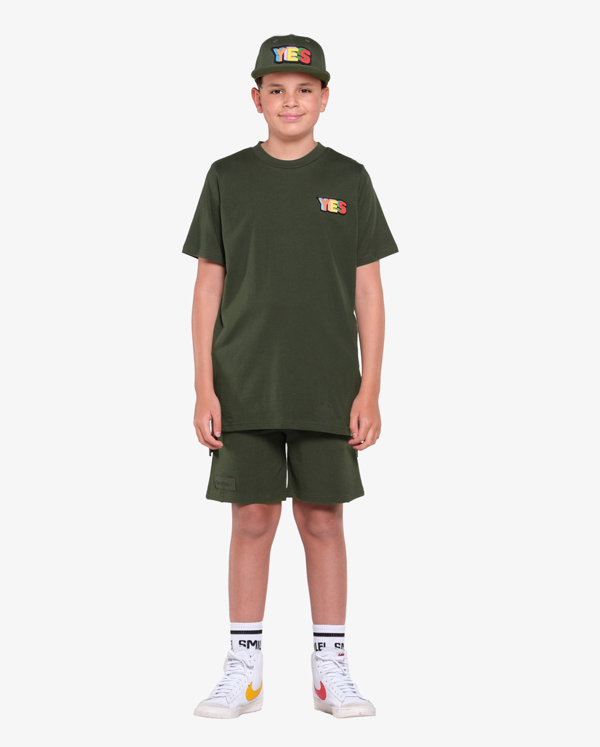 Shorts - Seam Front Army Green