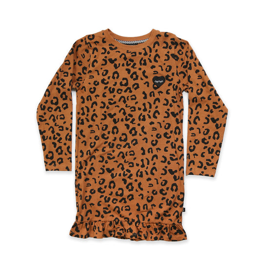 Leopard Lovers Long Sleeve Dolly Dress