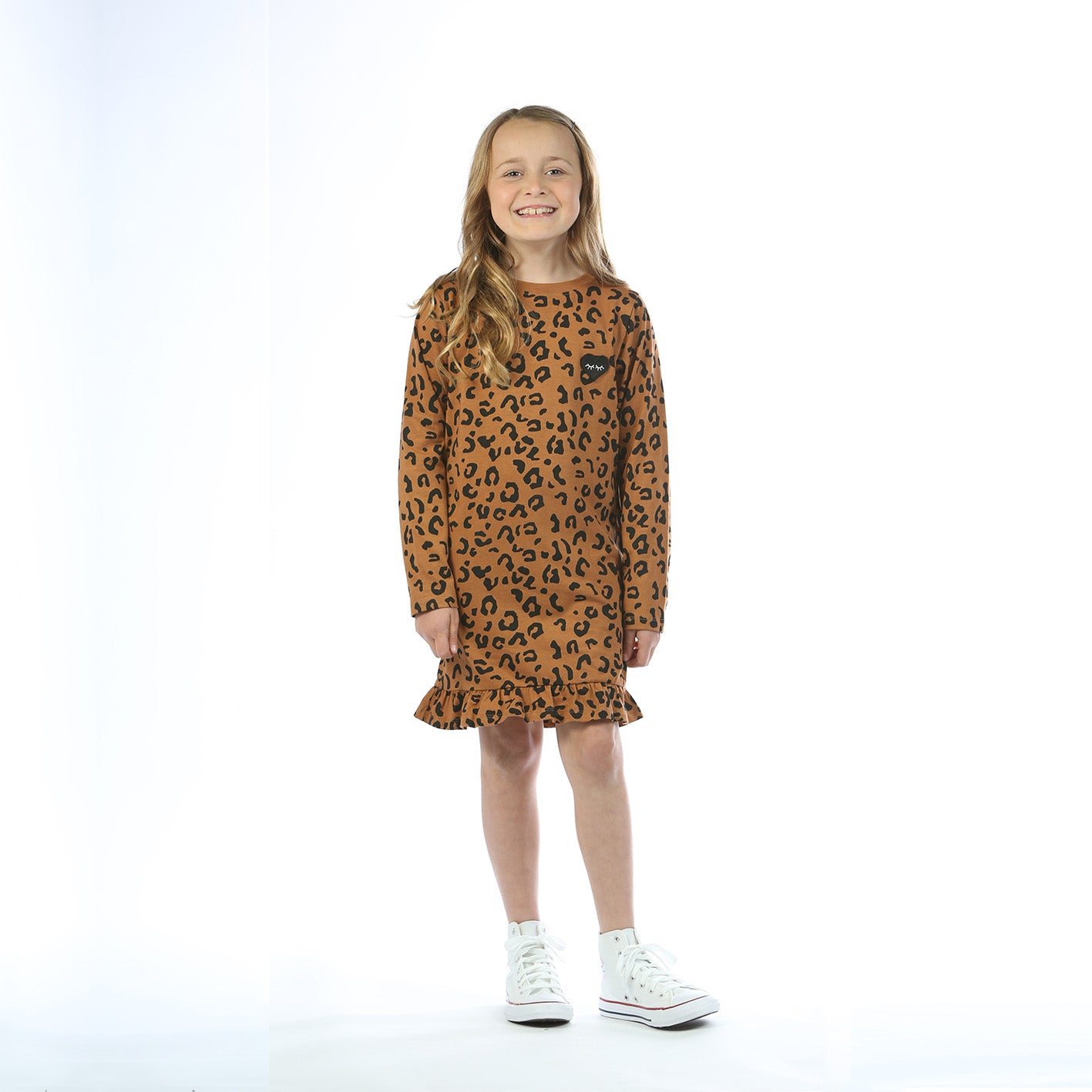 Leopard Lovers Long Sleeve Dolly Dress