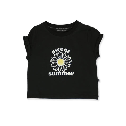 Sweet Summer Crop Tee - Black