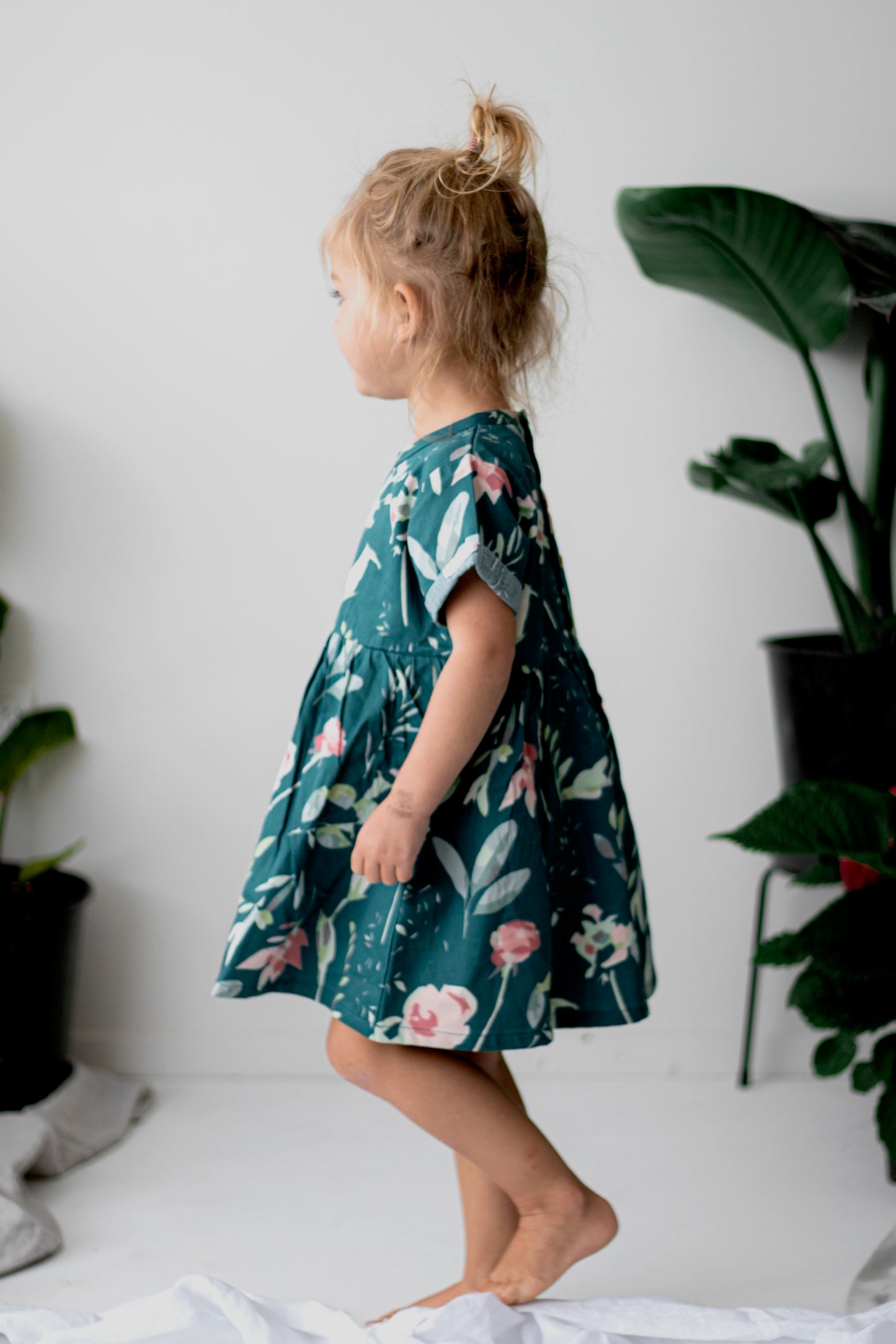 Mila Dress - Green Leavings