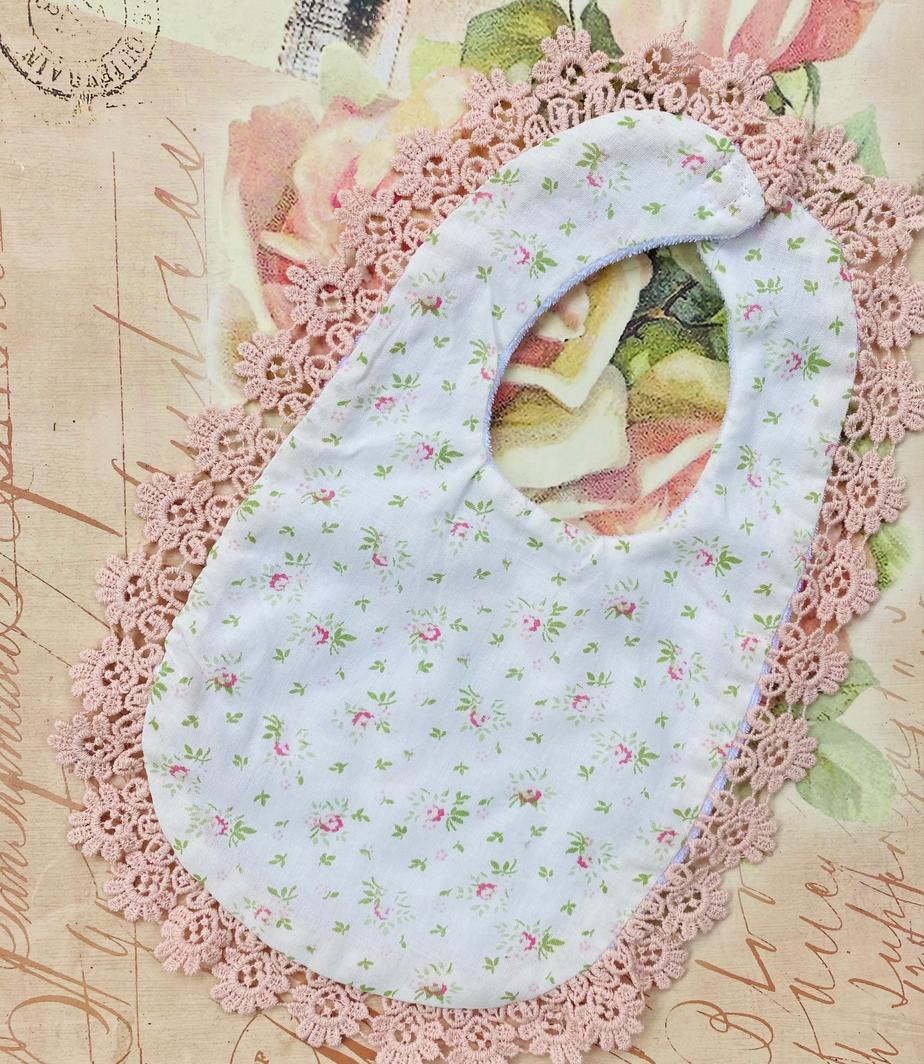 Floral Lace Cotton Baby Bib