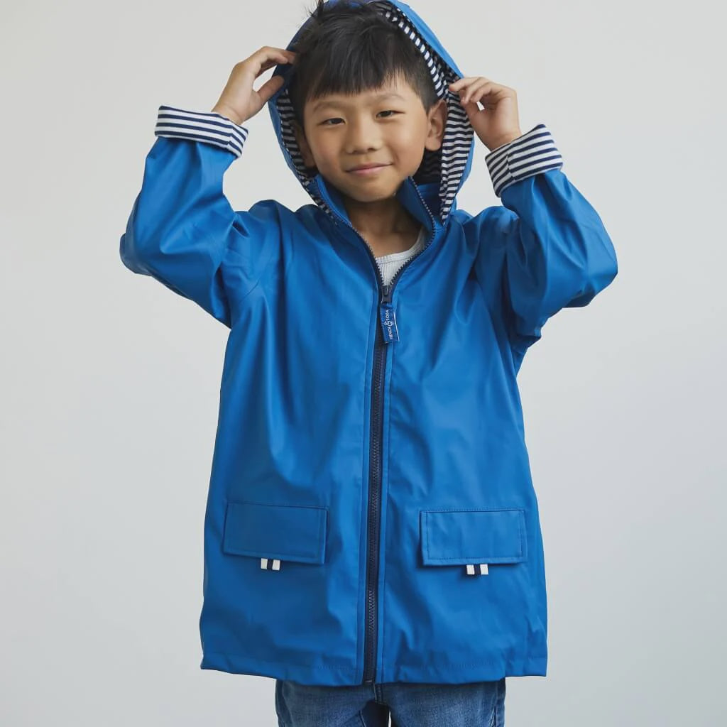 Blue Zip Unisex Raincoat